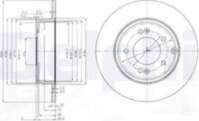 Bremžu diski BG4012 DELPHI