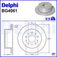 Bremžu diski BG4061 DELPHI