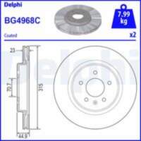 Bremžu diski BG4968C DELPHI
