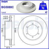 Bremžu diski BG5088C DELPHI