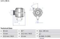 Ģenerators 0 986 040 380 BOSCH