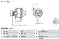 Ģenerators 0 986 048 340 BOSCH