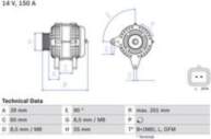 Ģenerators 0 986 080 400 BOSCH