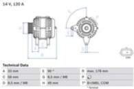 Ģenerators 0 986 084 100 BOSCH