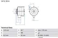 Ģenerators 0 986 034 220 BOSCH