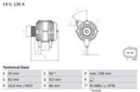 Ģenerators 0 986 044 330 BOSCH