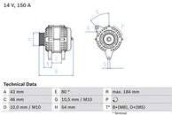 Ģenerators 0 986 044 400 BOSCH