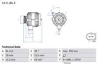 Ģenerators 0 986 044 490 BOSCH