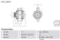 Ģenerators 0 986 045 380 BOSCH