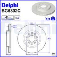 Bremžu diski BG5302C DELPHI