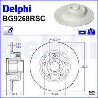 Bremžu diski BG9268RSC DELPHI