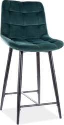 Chic Pusbāra krēsls zaļš samta 60cm
