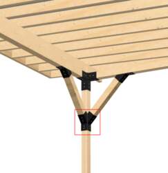 45° Double Support Bracket (95x95mm lumber)