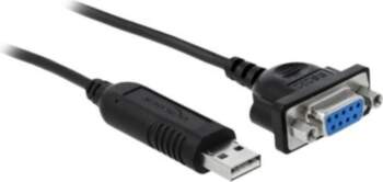 Delock 1.8m Serial Cable Black