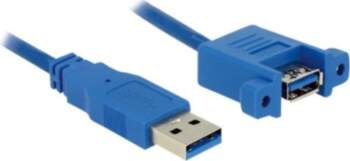 Delock Panel-mount USB Cable 1m Blue