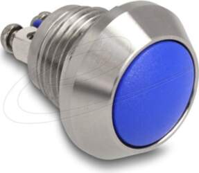 DeLOCK Push Button Blue Silver