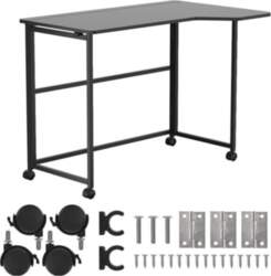 MCN Maclean Folding Desk, Black, Mobile
