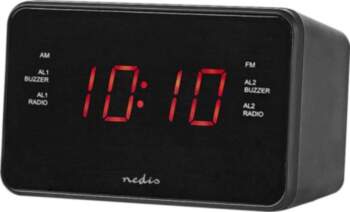 Nedis CLAR002BK black clock-radio