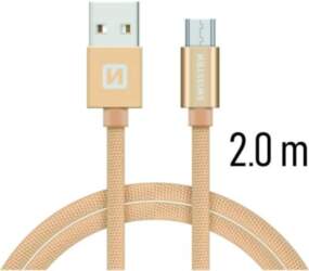 Swissten Textile Quick Charge Universāls Micro