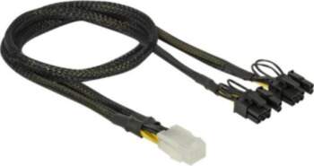 Delock 30cm Black Power Cable