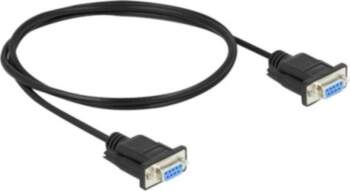 Delock Nullmodem Cable 1m Black