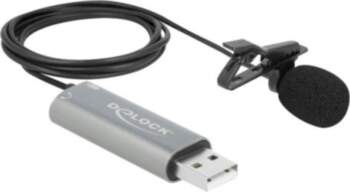 DeLOCK USB Tie Lavalier Microphone Cable