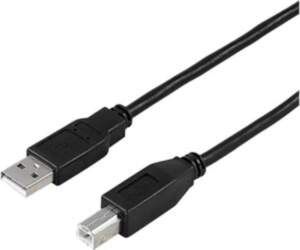 DELTACO 50cm USB-205S USB Cable Black