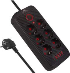 MCN Maclean Power Strip, 6 Socket