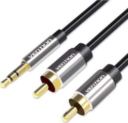 CABLE AUDIO 3.5MM TO 2XRCA/2M