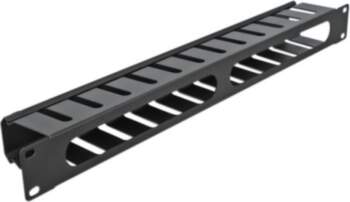 DeLOCK Rack Cable Management Panel Black