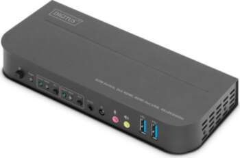 DIGITUS Desktop KVM/Video/Audio Switch Wall-Mountable