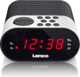 Lenco CR-07 Clock Black, White
