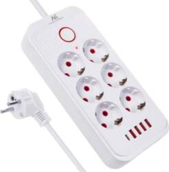 MCN Maclean Power Strip, 6 Socket