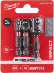 Milwaukee Shockwave 3-Delt Adapter Set