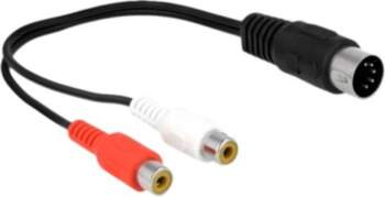 Delock 20cm Black Audio Cable