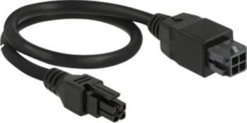 Delock 30cm Power Extension Cable, Black