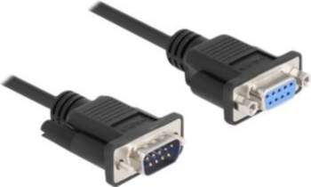 Delock Nullmodem Cable 50cm Black