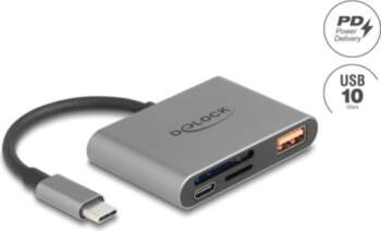 Delock USB-C 2-Port Hub SD Card