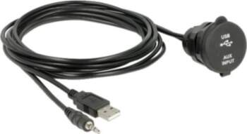 Delock USB/Audio Extension Cable 2m Black