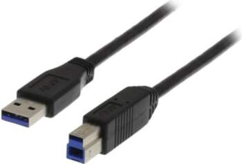 DELTACO USB3-130 USB Cable 3m Black