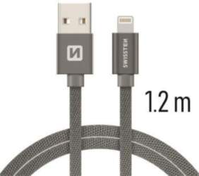 Swissten Textile Fast Charge 3A Lightning