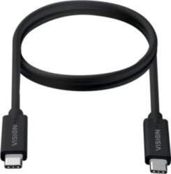 Vision 2m Black USB Type-C Cable