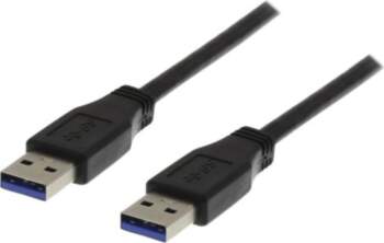 DELTACO USB3-210 USB Cable 1m Black