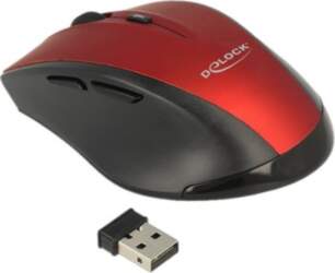 Delock Optical Wireless Mouse Black Red