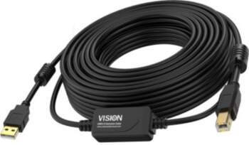 Vision 10m USB Cable, Black