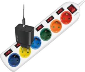 2direct LogiLink multicolor 6-pin socket box