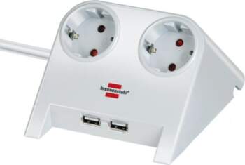 Brennenstuhl 2-Outlet 2-USB Wall Socket