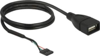 Delock USB Cable 15cm Black