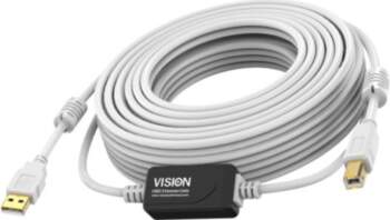 Vision Techconnect 15m USB Cable, White