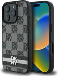 DKNY Checkered Pattern & Printed Stripes